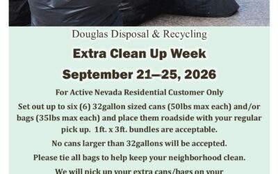 EXTRA CLEAN UP WEEK 9/21/26 ~ 9/25/26